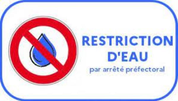 restriction d'eau